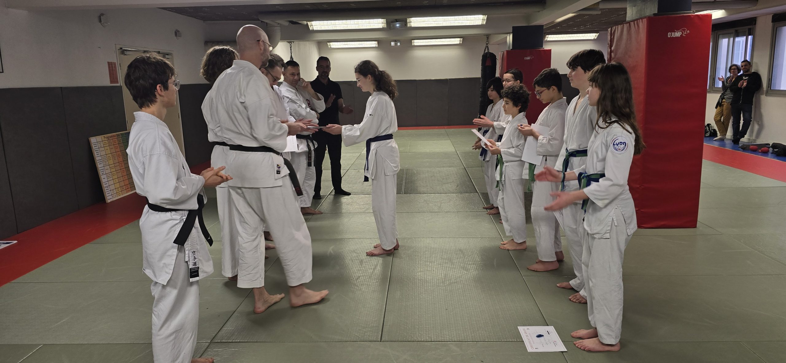 Remise de diplome et de ceinture